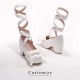 Iris Corolla Customize A Strap Up Chunky Platform Shoes(Reservation/4 Colours/Full Payment Without Shipping)